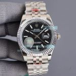 Replica Rolex Datejust Black Fluted Motif Dial Jubilee Bracelet 41MM Watch